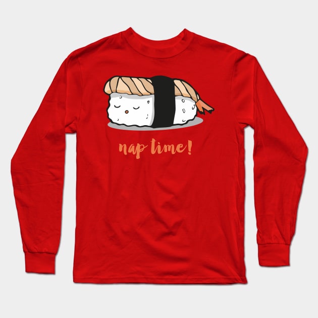 Nap time sushi Long Sleeve T-Shirt by Origami Studio